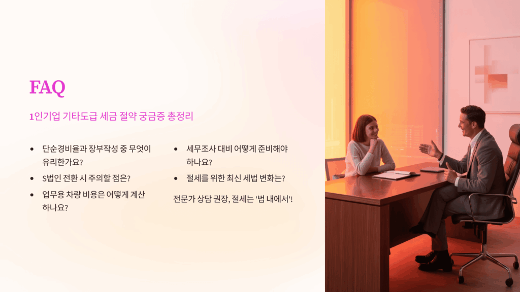 업무용 장비 구입 시 감가상각은 어떻게 하나요?