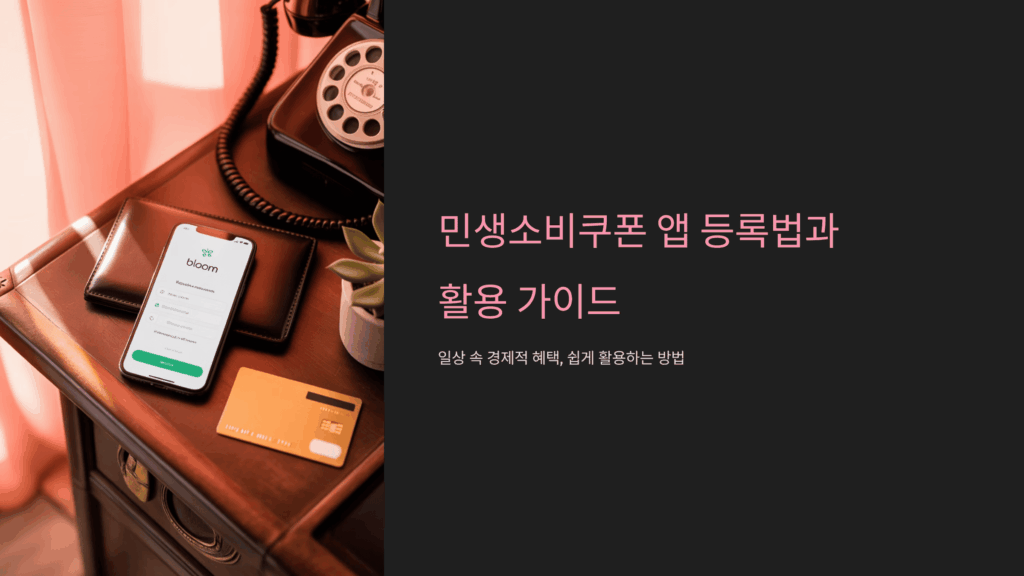 민생소비쿠폰 앱 등록법