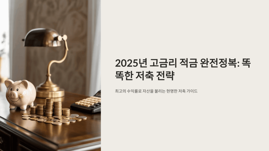 고금리 적금의 정의와 특징1