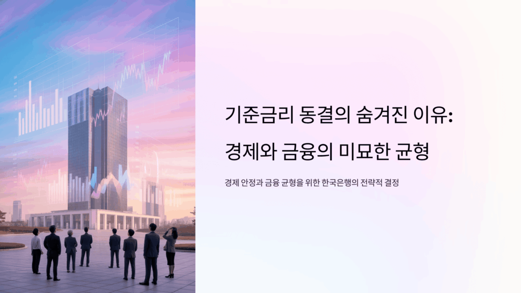 기준금리 동결의 숨겨진 이유 3가지