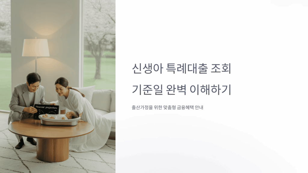 신생아 특례대출 조회 기준일