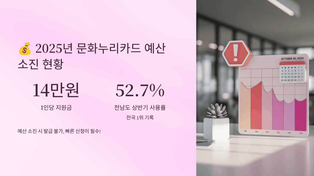 문화누리카드 예산 소진 현황