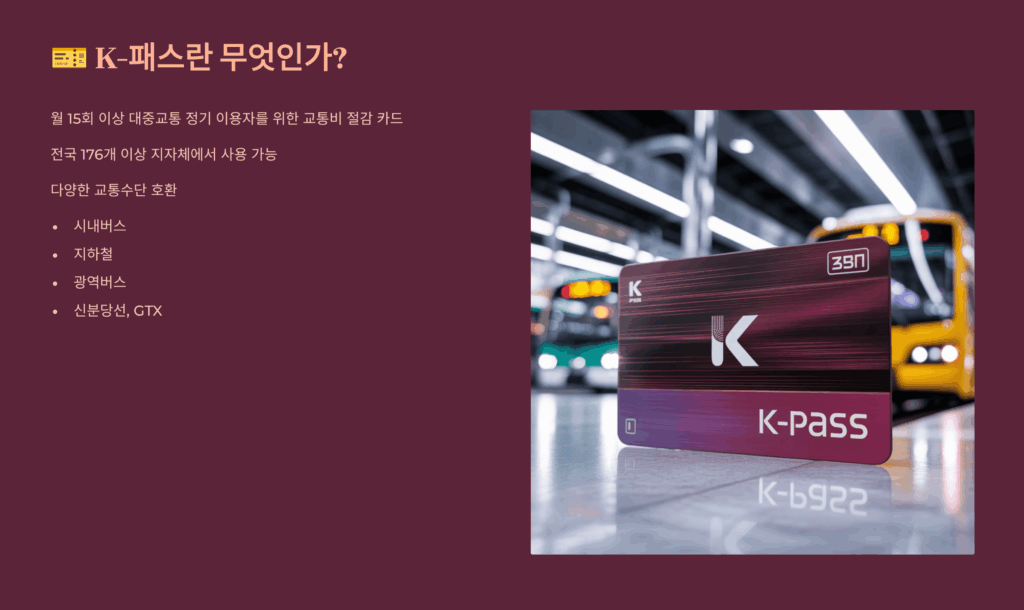 K패스 개요와 기본 정보