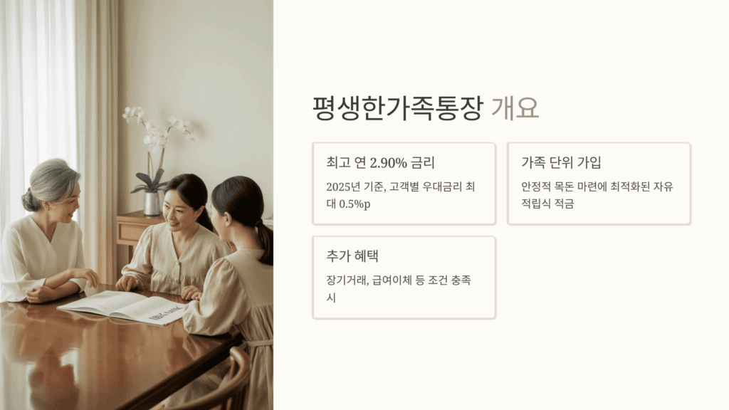 기업은행 평생한가족통장 개요