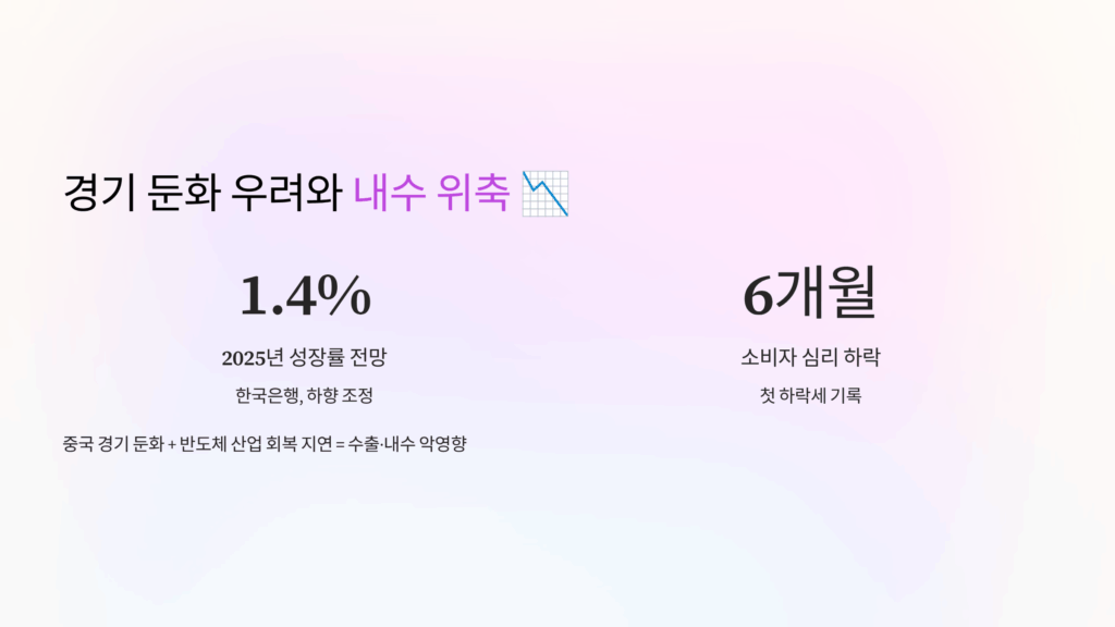 경기 둔화 우려와 내수 위축