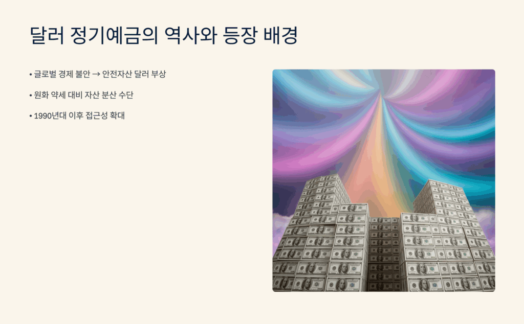 달러 정기예금의 역사와 등장 배경