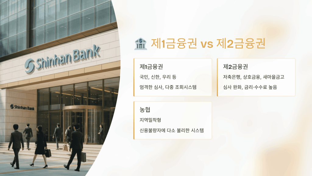 제1금융권 vs 제2금융권 차이점