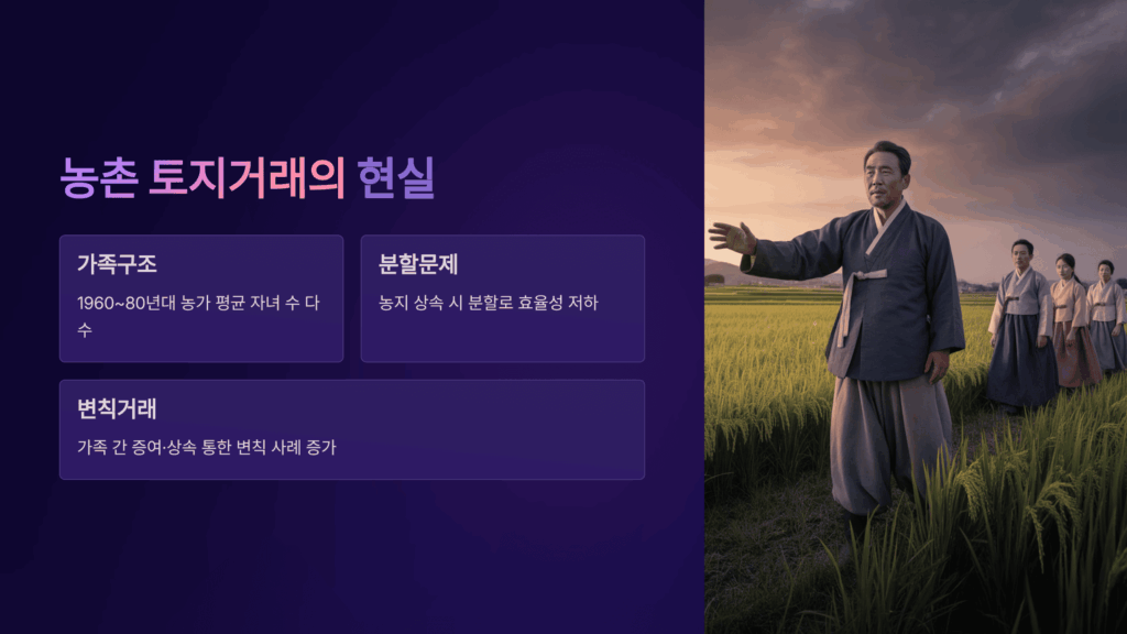 농촌 토지거래의 현실