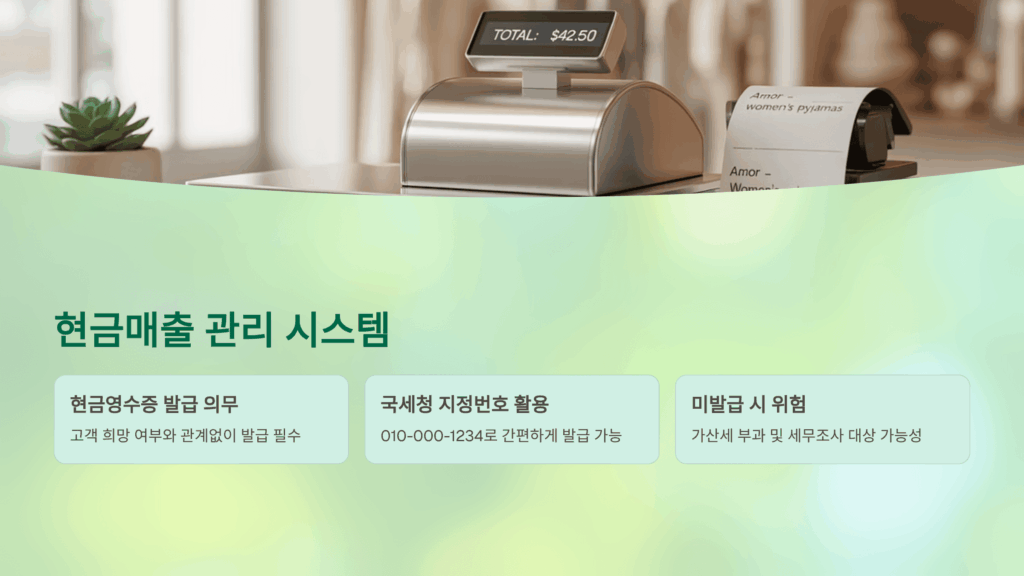 현금매출 관리 시스템