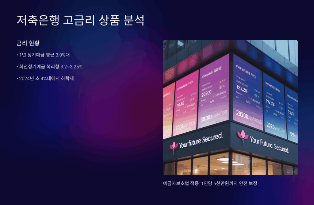 저축은행 고금리 상품 분석