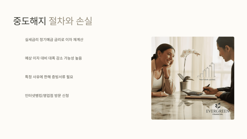 중도해지 절차와 손실
