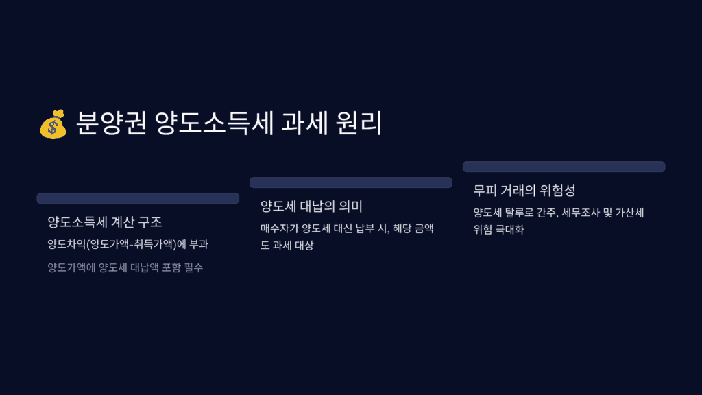 분양권 양도소득세 과세 원리