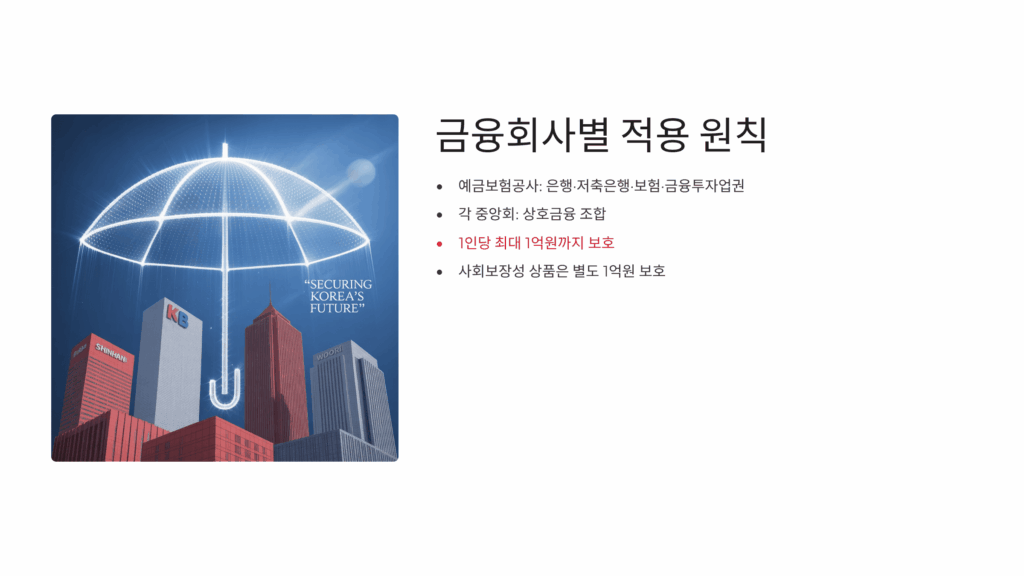 금융회사별 적용 원칙