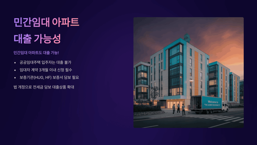 민간임대 아파트 대출 가능성