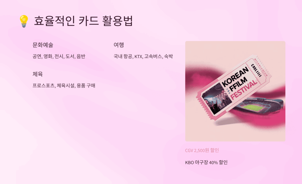 효율적인 카드 활용법