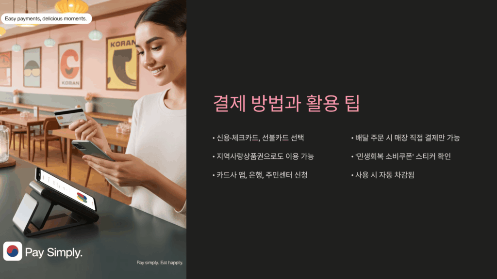 결제 방법과 활용 팁