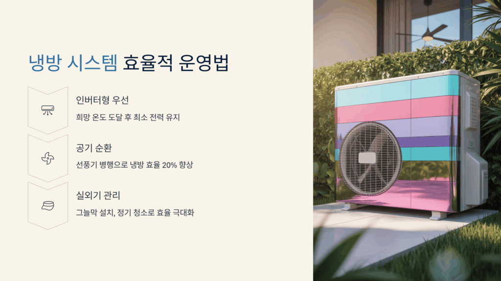 냉방 시스템 효율적 운영법