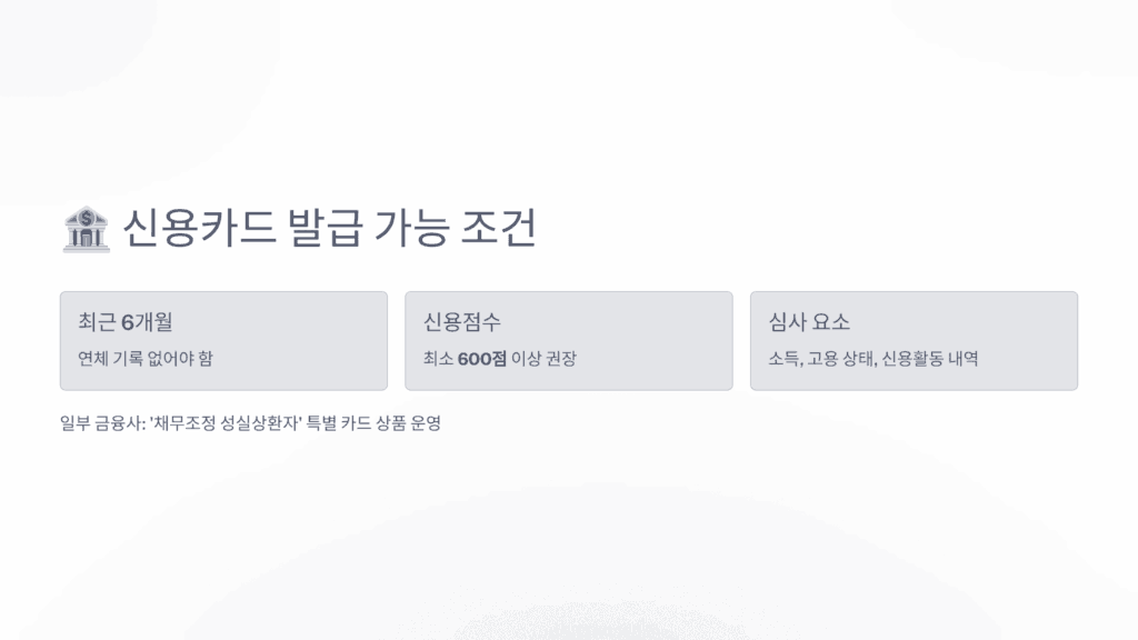 신용카드 발급 가능 조건