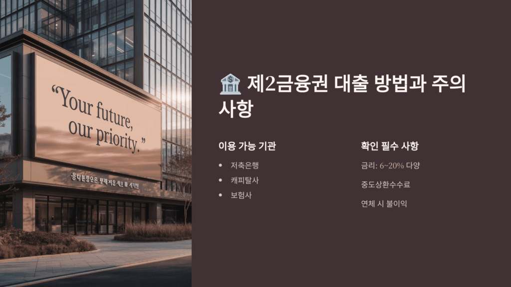 제2금융권 대출 방법