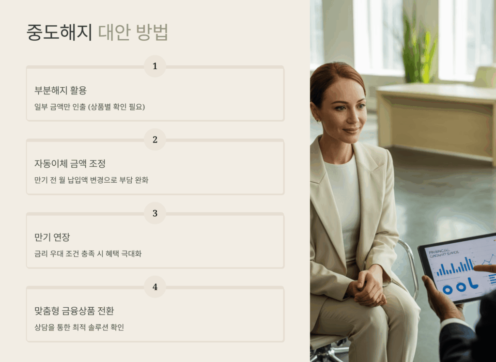 중도해지 대안 방법