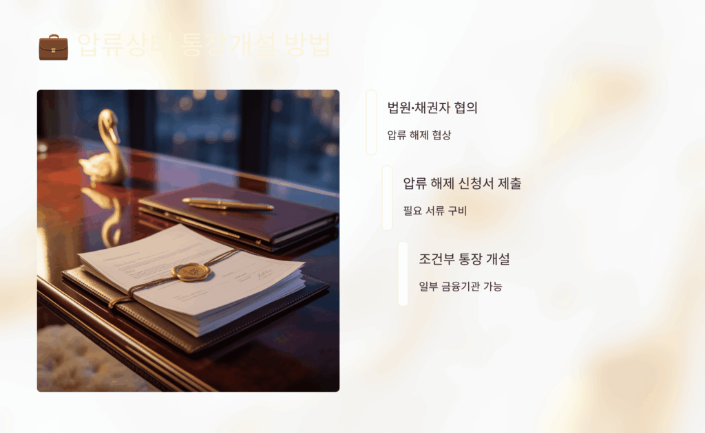 압류상태 통장개설 방법