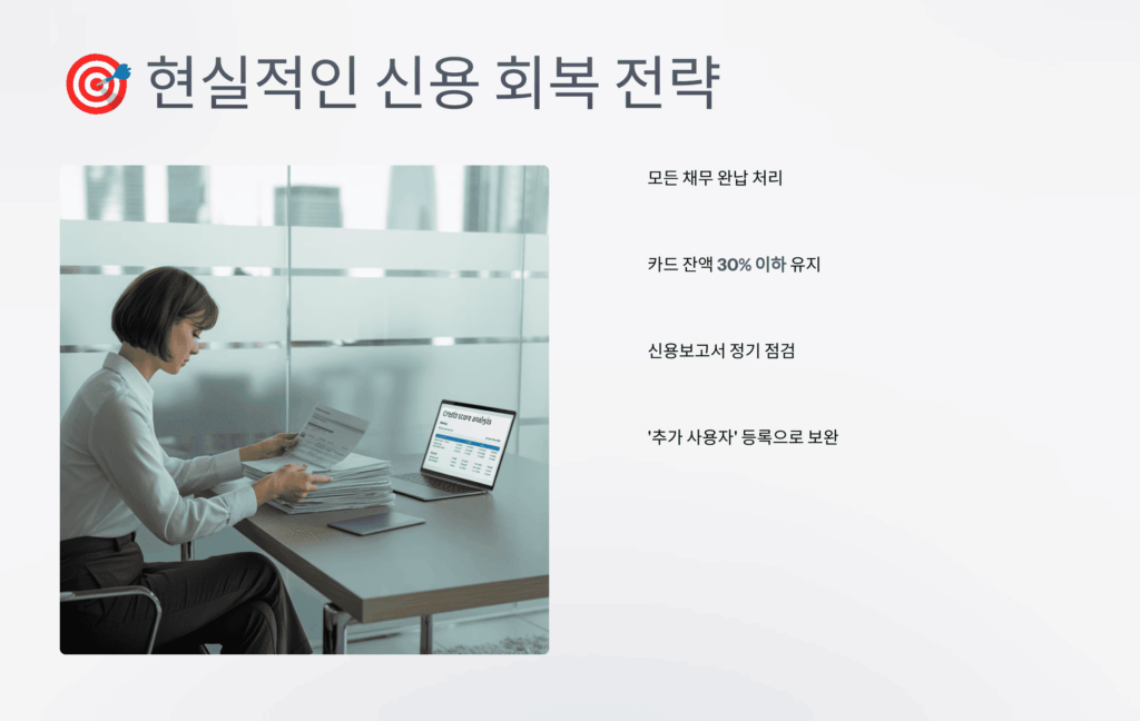 현실적인 신용 회복 전략