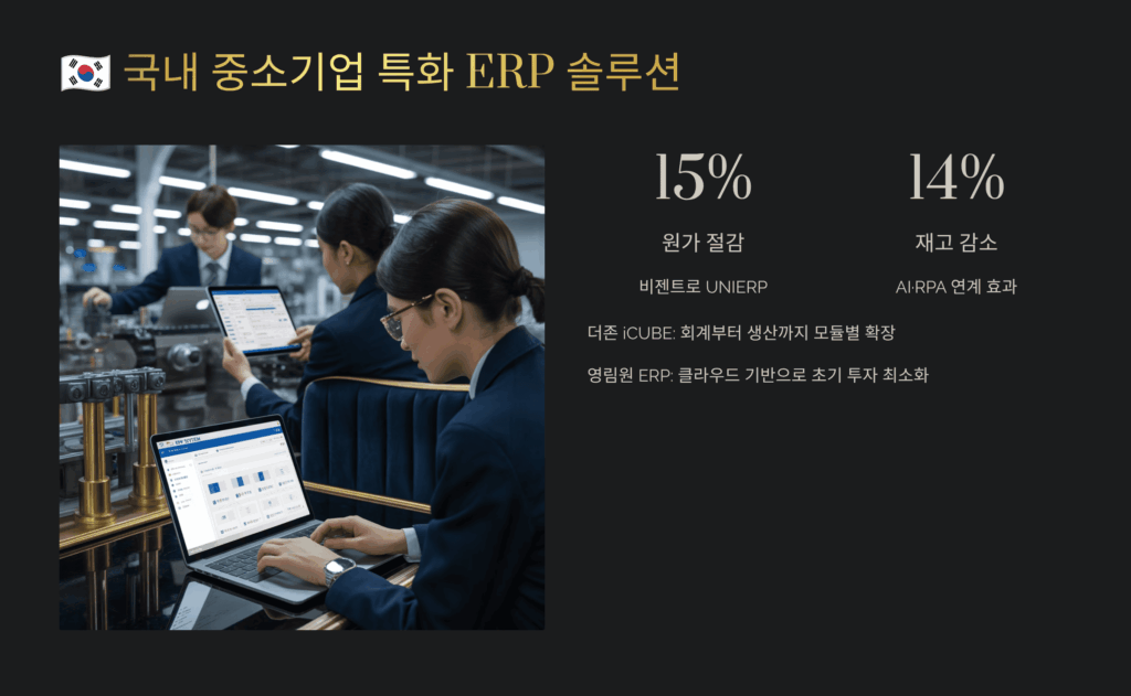 국내 중소기업 특화 ERP