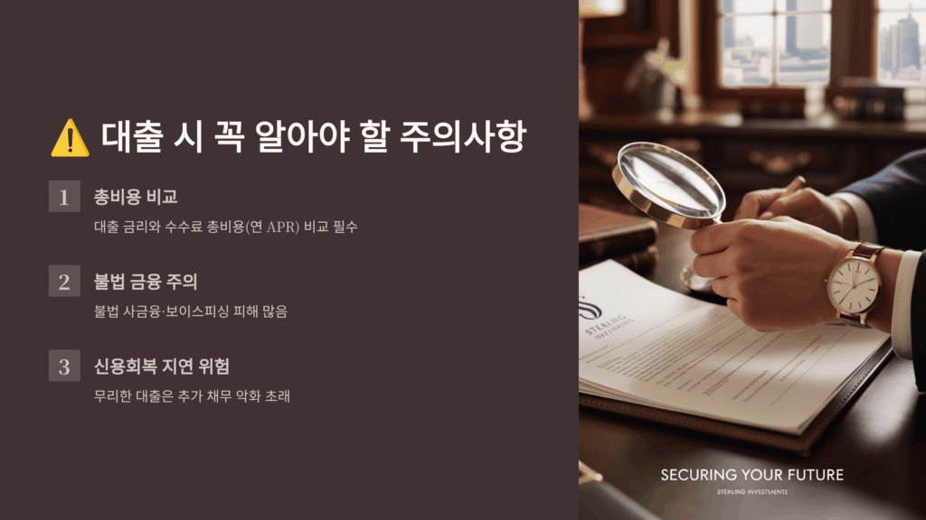 대출 시 주의사항