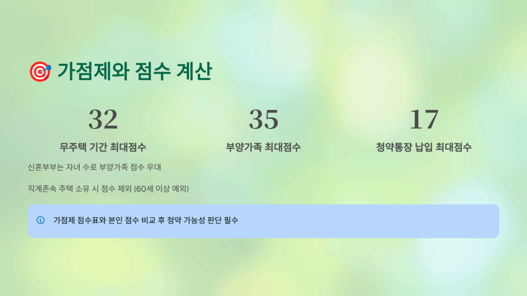 가점제와 점수 계산