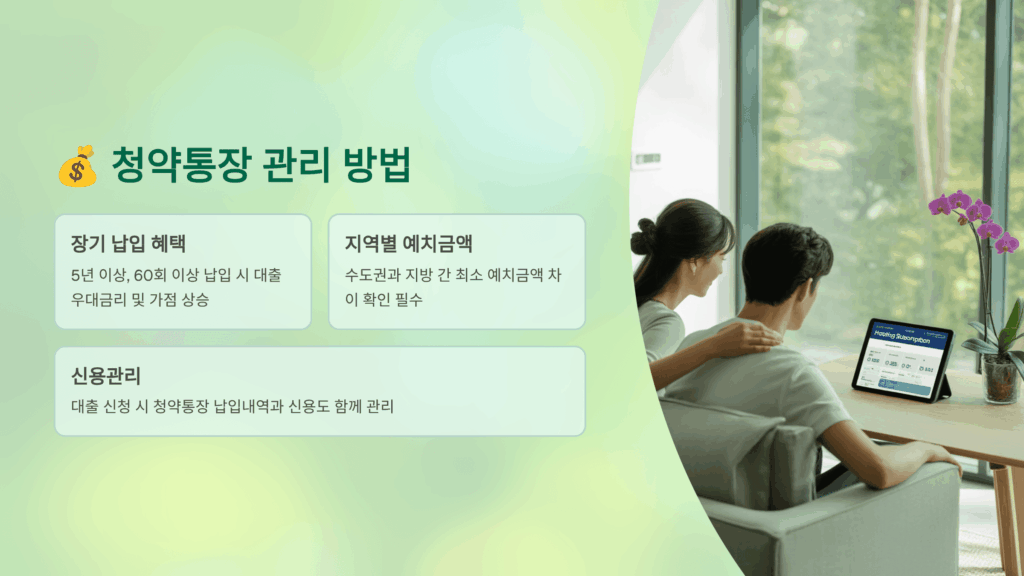 청약통장 관리 방법