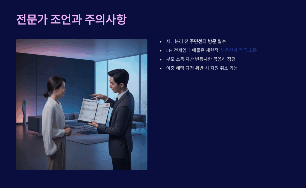 전문가 조언과 주의사항