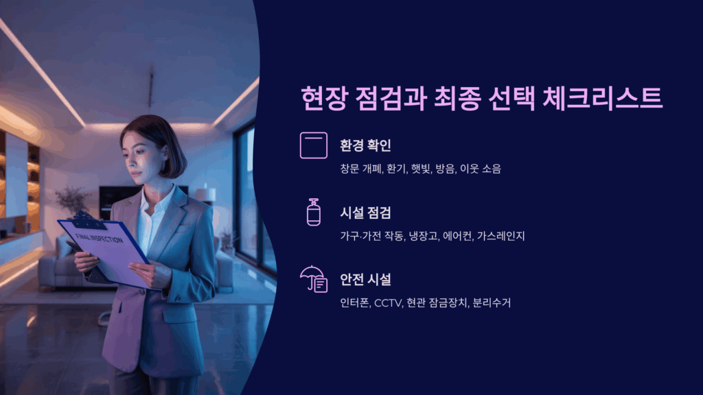 현장 점검과 최종 선택 체크리스트