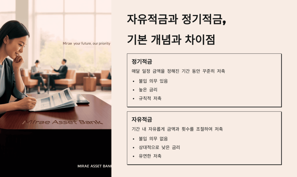자유적금과 정기적금 기본 차이점