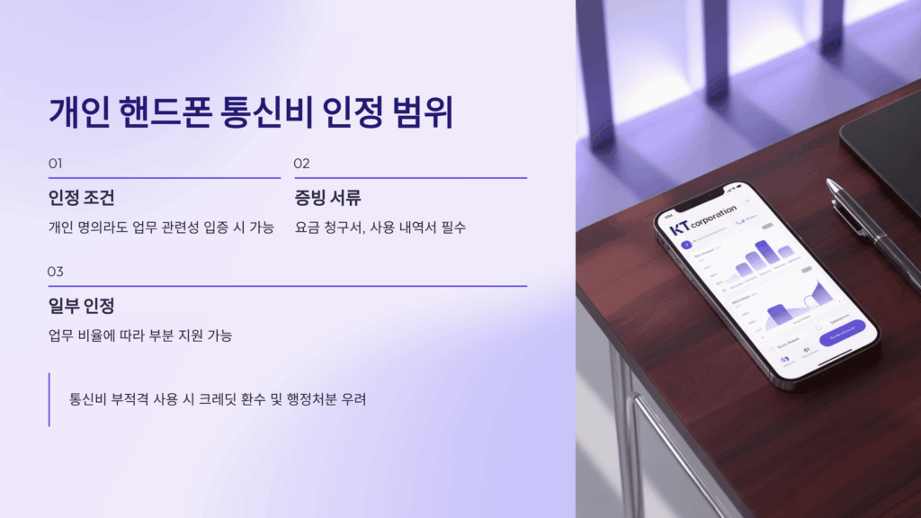 개인 핸드폰 통신비, 어디까지 인정될까?