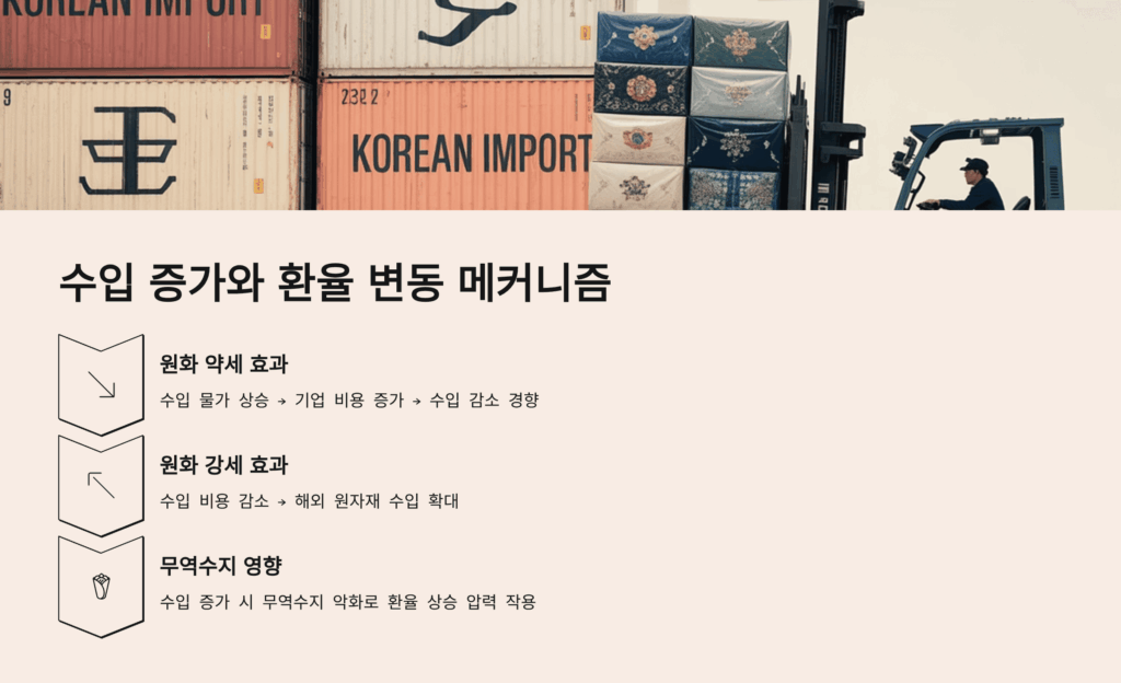 수입 증가와 환율 변동 메커니즘