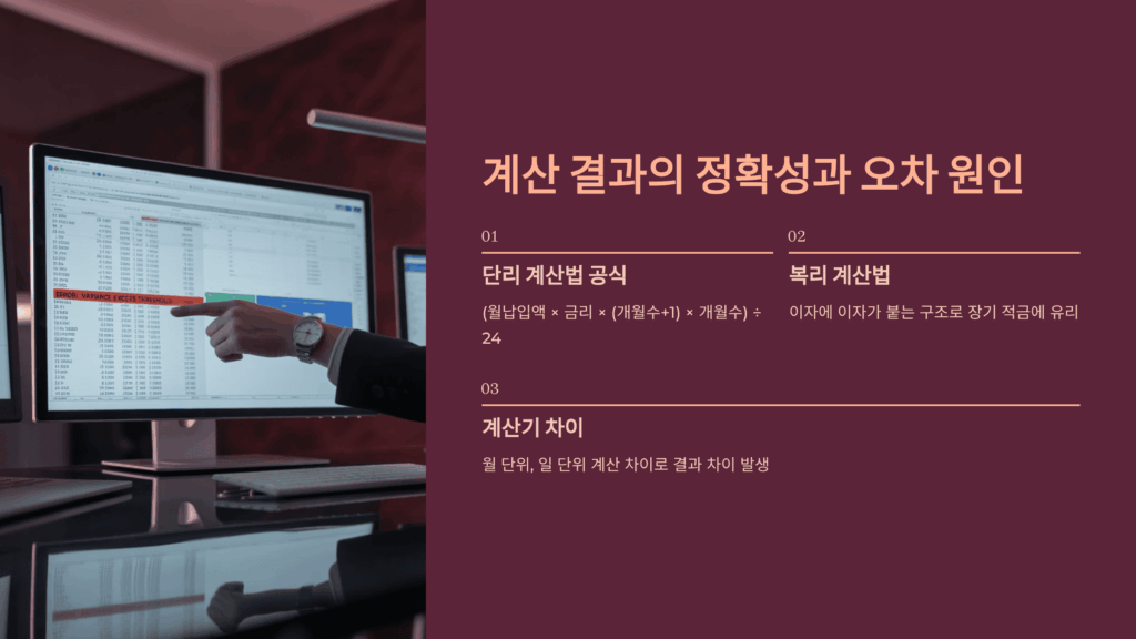 계산 결과의 정확성과 오차 원인