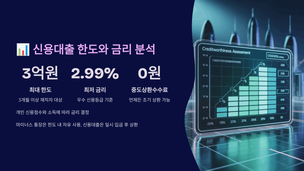 신용대출 한도와 금리 분석