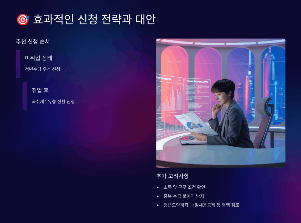 효과적인 신청 전략과 대안