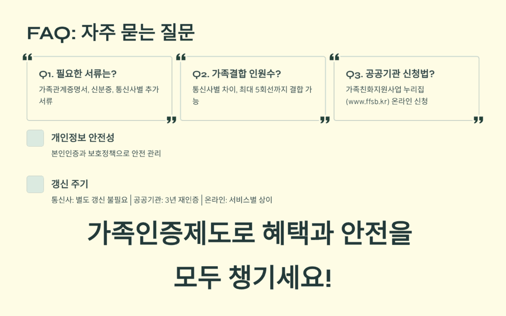 가족공유 서비스에서 개인정보는 안전한가요?