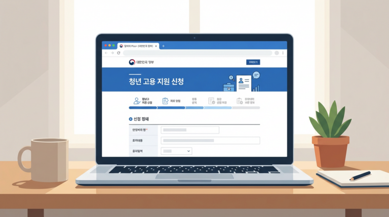 고용24 국민취업지원제도 온라인 신청 화면