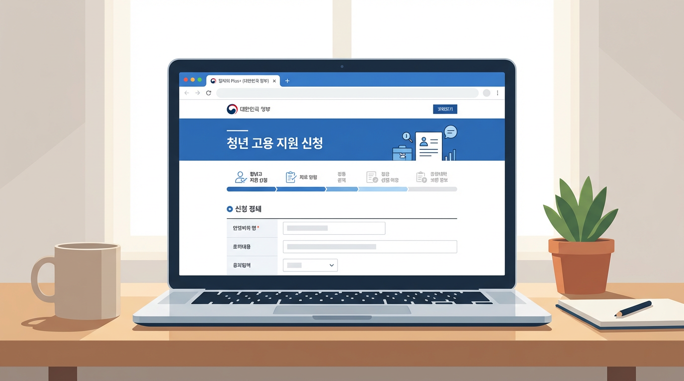 고용24 국민취업지원제도 온라인 신청 화면