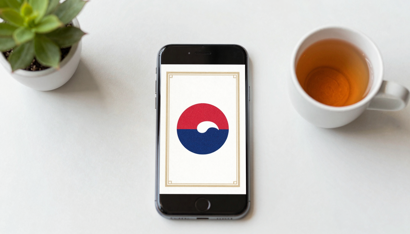 스마트폰 위에 올려진 문화누리카드 실물과 함께 잔액조회 화면이 떠 있는 모습을 담은 생활 이미지