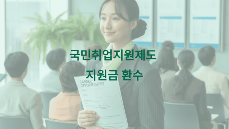 국민취업제도 지원금 환수
