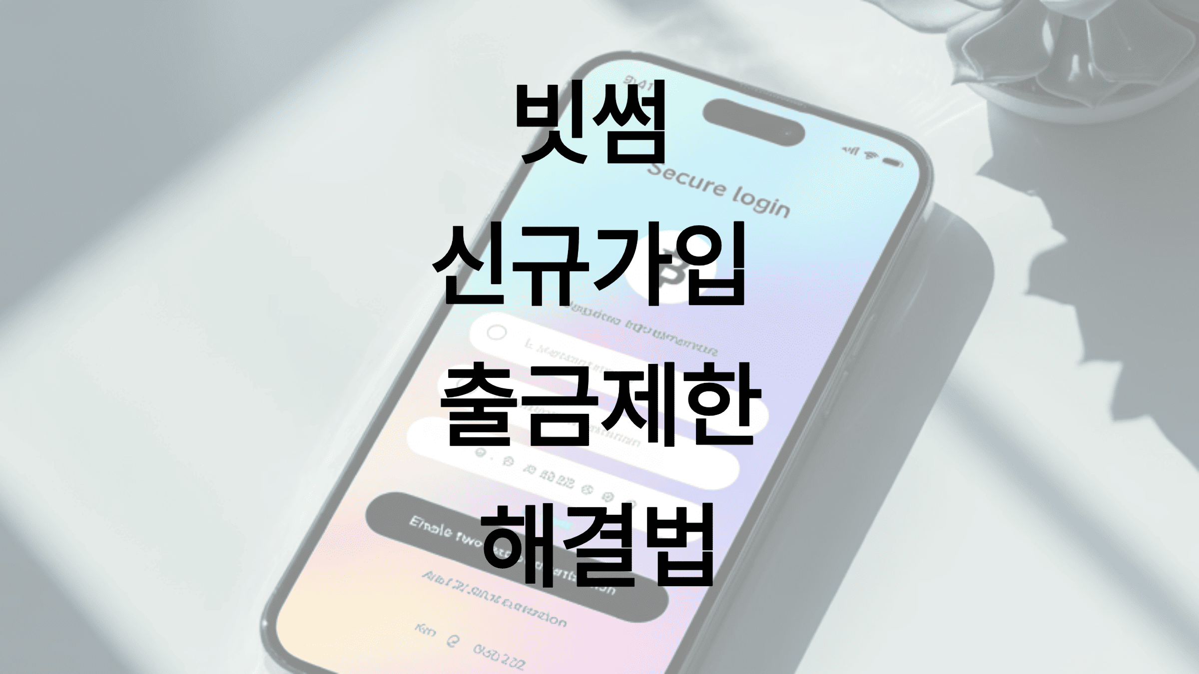 빗썸 신규가입 출금제한 해결법 3가지