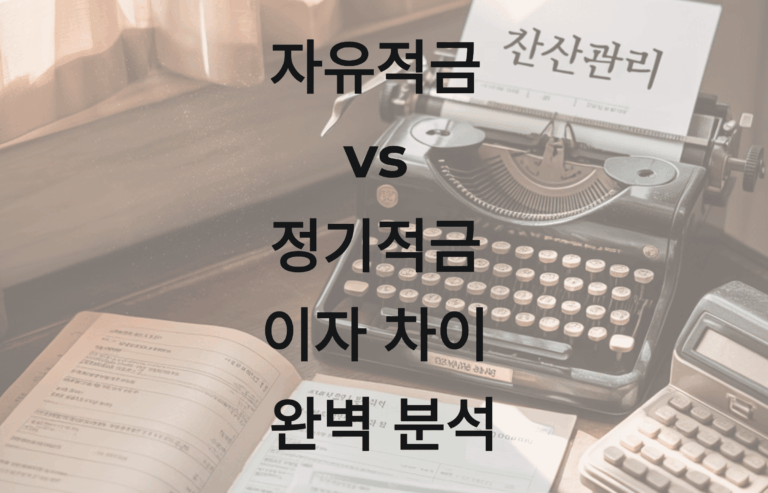 자유적금 정기적금 이자차이1