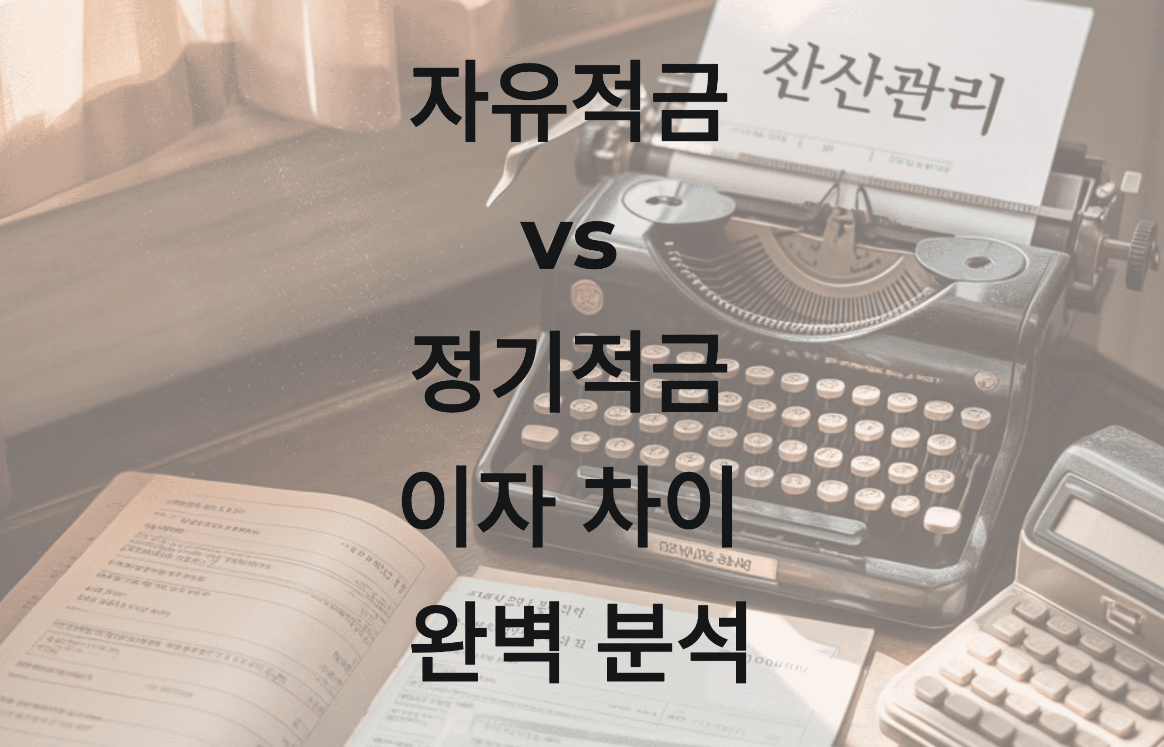 자유적금 정기적금 이자차이1